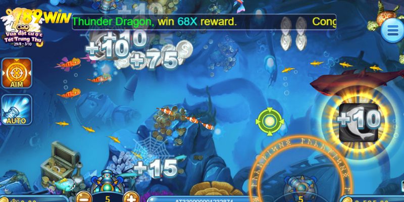 Thao tác điều khiển trong game bắn cá bingo đơn giản